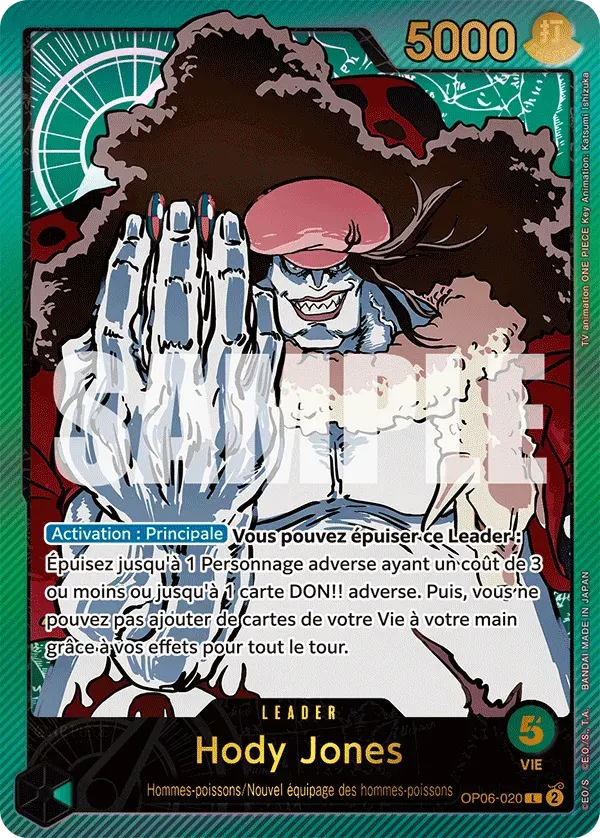 Hody Jones — carte One Piece TCG OP06-020 (Anime 25th Collection)