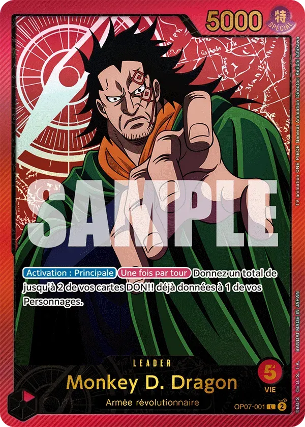 Monkey D. Dragon — carte One Piece TCG OP07-001 (Anime 25th Collection)