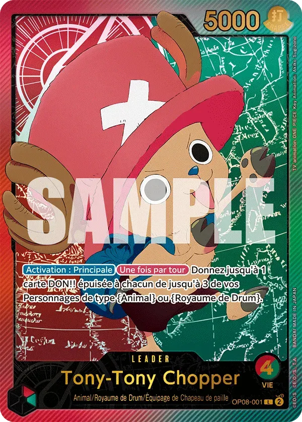 Tony-Tony Chopper — carte One Piece TCG OP08-001 (Anime 25th Collection)