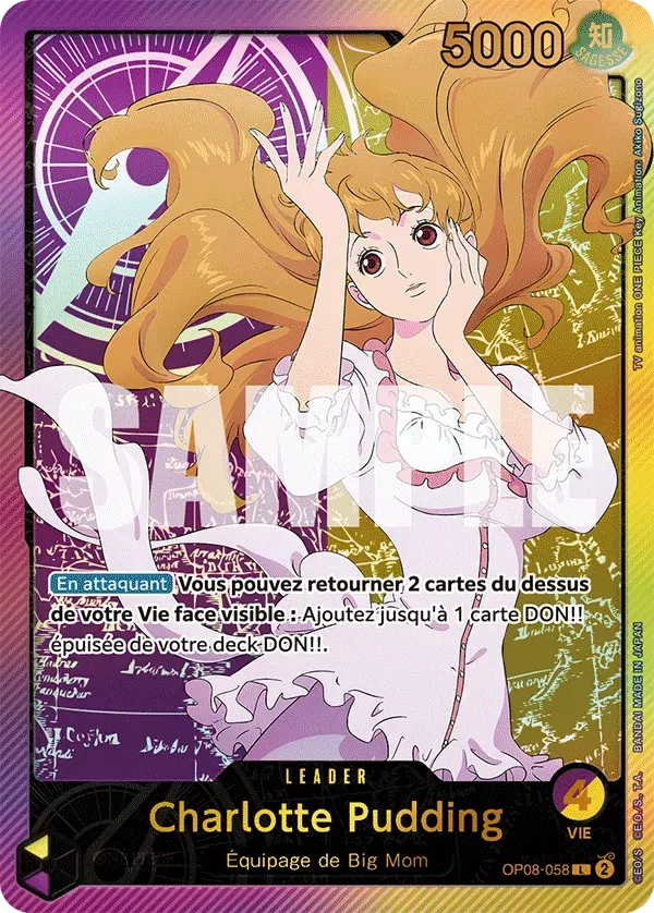 Charlotte Pudding — carte One Piece TCG OP08-058 (Anime 25th Collection)