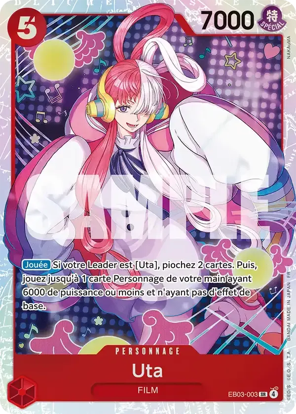 Uta — carte One Piece TCG EB03-003 (One Piece Heroïnes Edition)
