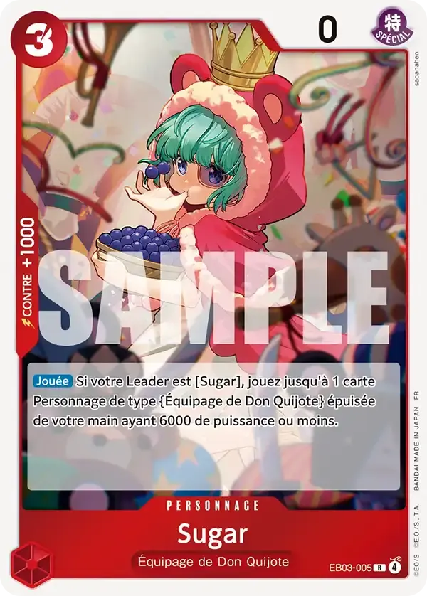 Sugar — carte One Piece TCG EB03-005 (One Piece Heroïnes Edition)