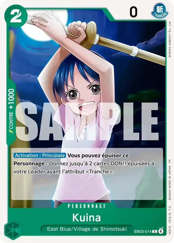 Kuina — carte One Piece TCG EB03-014 (One Piece Heroïnes Edition)