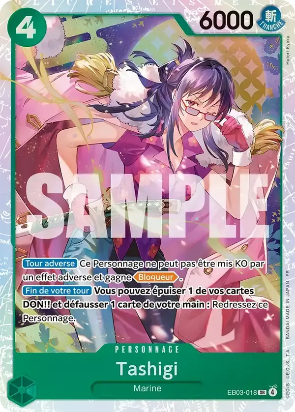 Tashigi — carte One Piece TCG EB03-018 (One Piece Heroïnes Edition)