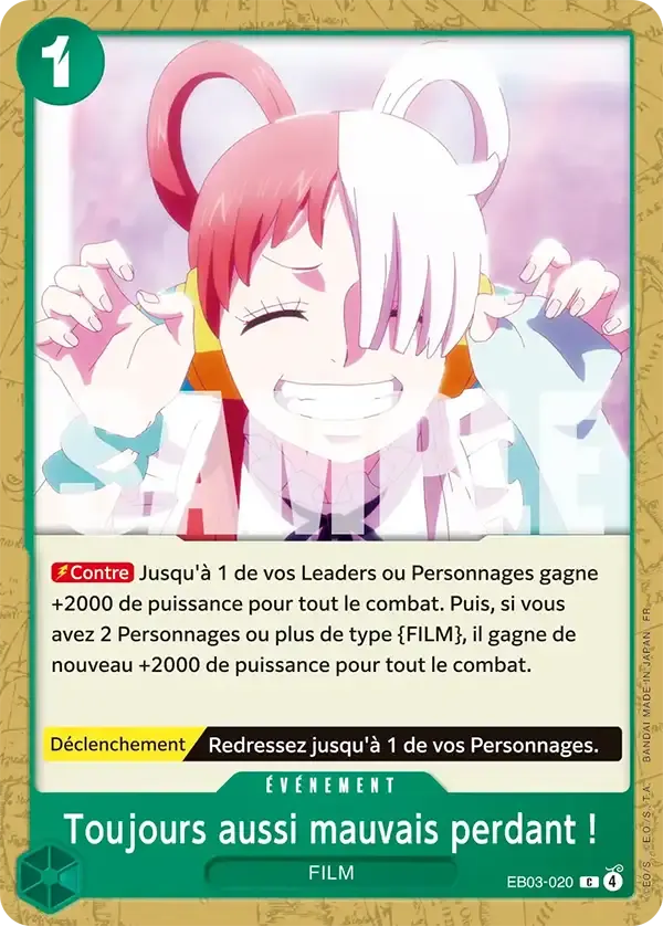 Toujours aussi mauvais perdant ! — carte One Piece TCG EB03-020 (One Piece Heroïnes Edition)