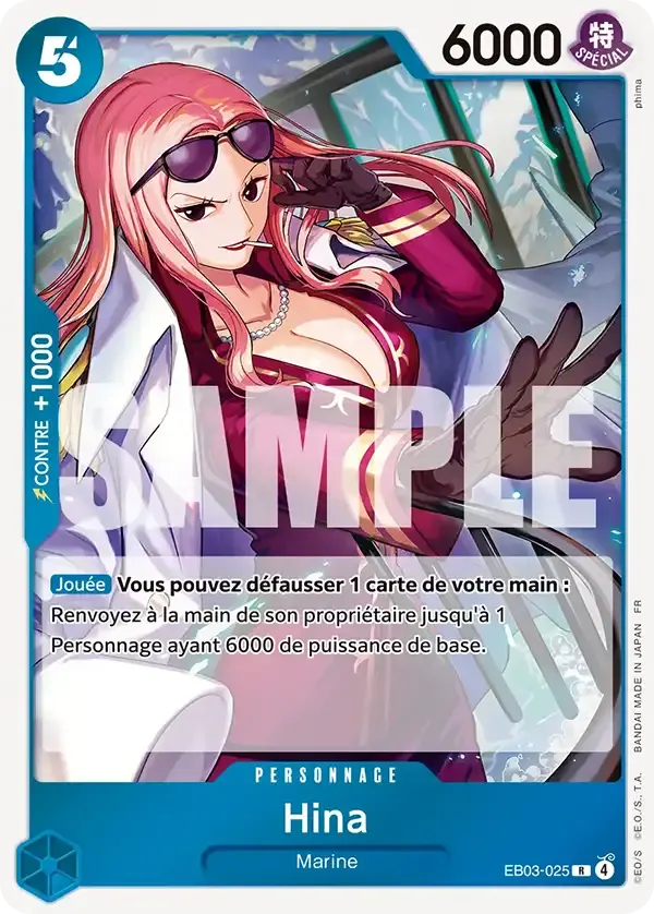 Hina — carte One Piece TCG EB03-025 (One Piece Heroïnes Edition)