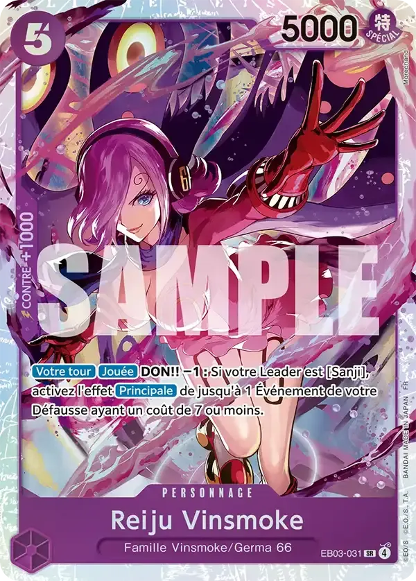 Reiju Vinsmoke — carte One Piece TCG EB03-031 (One Piece Heroïnes Edition)