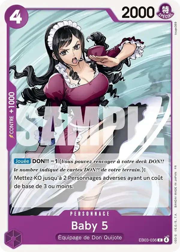 Baby 5 — carte One Piece TCG EB03-036 (One Piece Heroïnes Edition)
