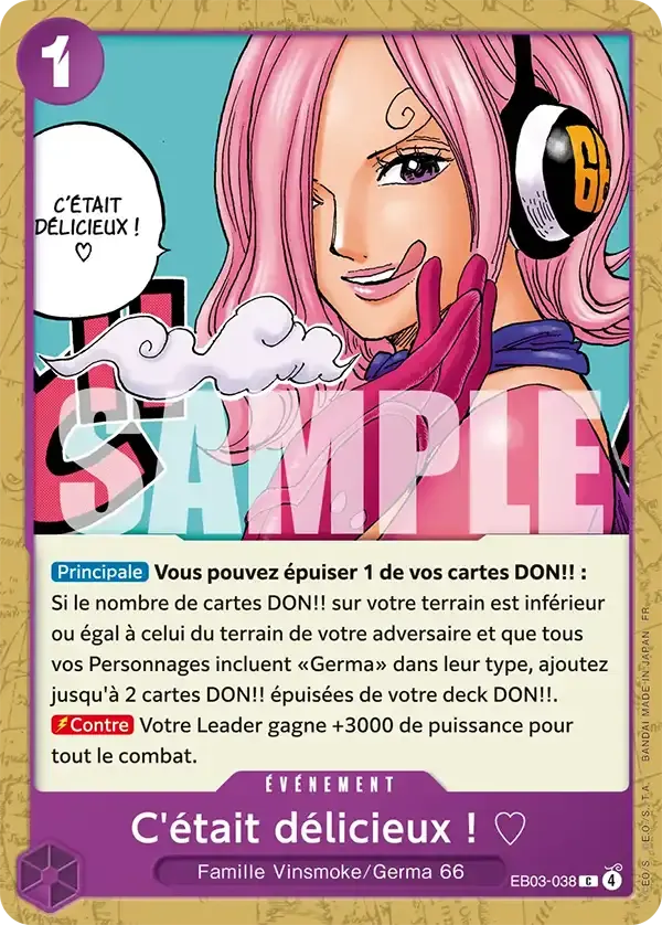 C'était délicieux ! ♡ — carte One Piece TCG EB03-038 (One Piece Heroïnes Edition)