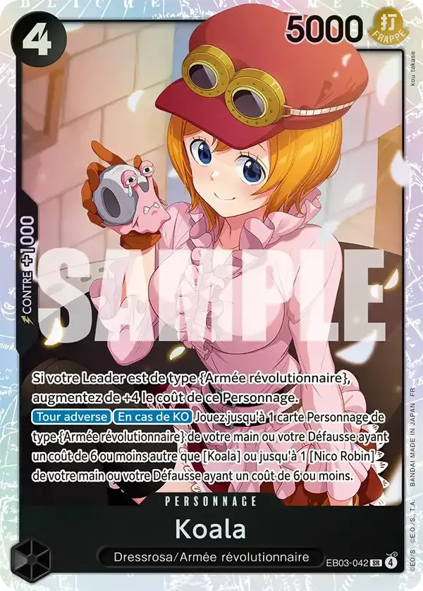 Koala — carte One Piece TCG EB03-042 (One Piece Heroïnes Edition)