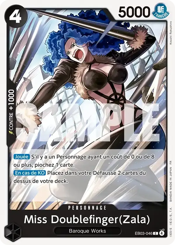 Miss Doublefinger(Zala) — carte One Piece TCG EB03-046 (One Piece Heroïnes Edition)
