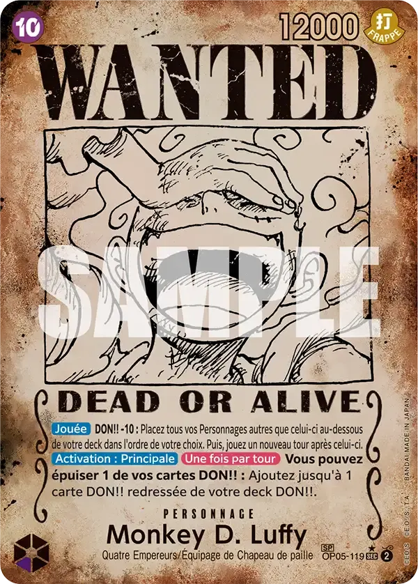 Monkey D. Luffy — carte One Piece TCG OP05-119 (Les Nouveaux Empereurs)