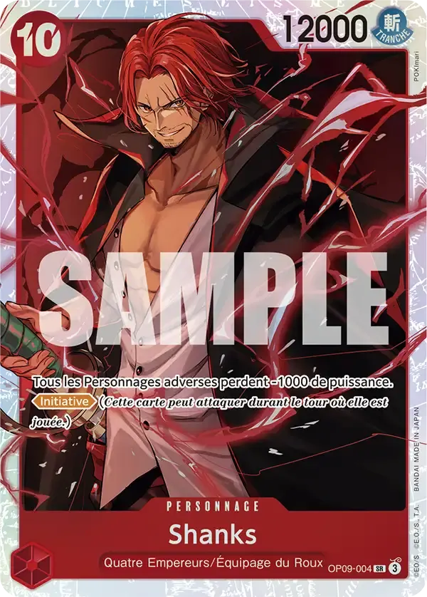 Shanks — carte One Piece TCG OP09-004 (Les Nouveaux Empereurs)