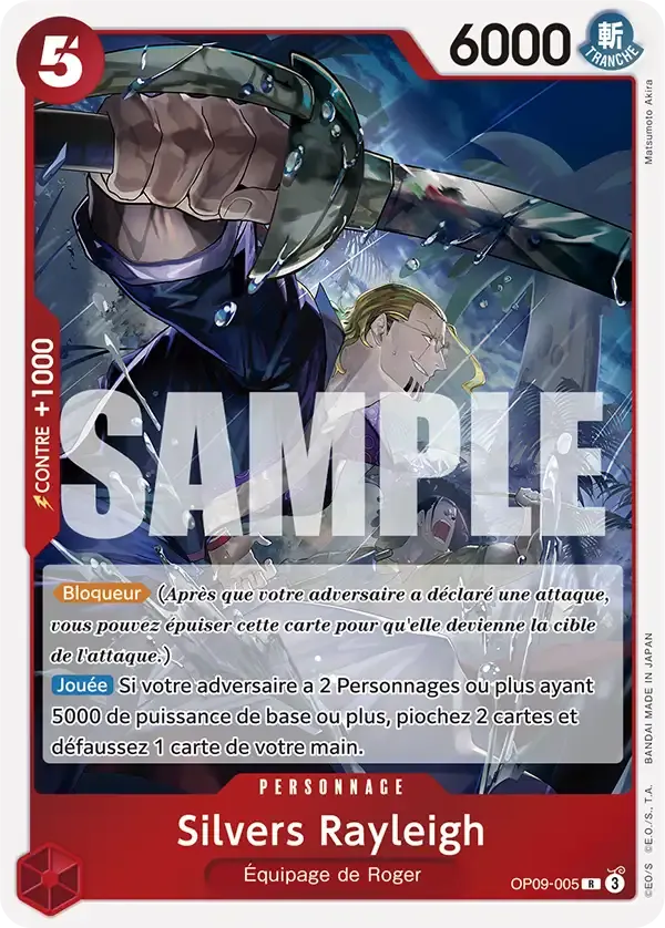 Silvers Rayleigh — carte One Piece TCG OP09-005 (Les Nouveaux Empereurs)