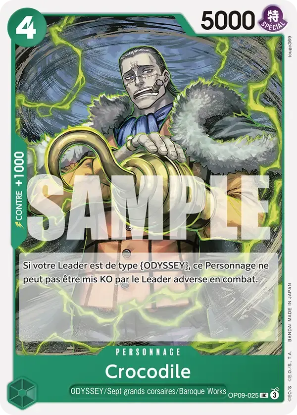 Crocodile — carte One Piece TCG OP09-025 (Les Nouveaux Empereurs)