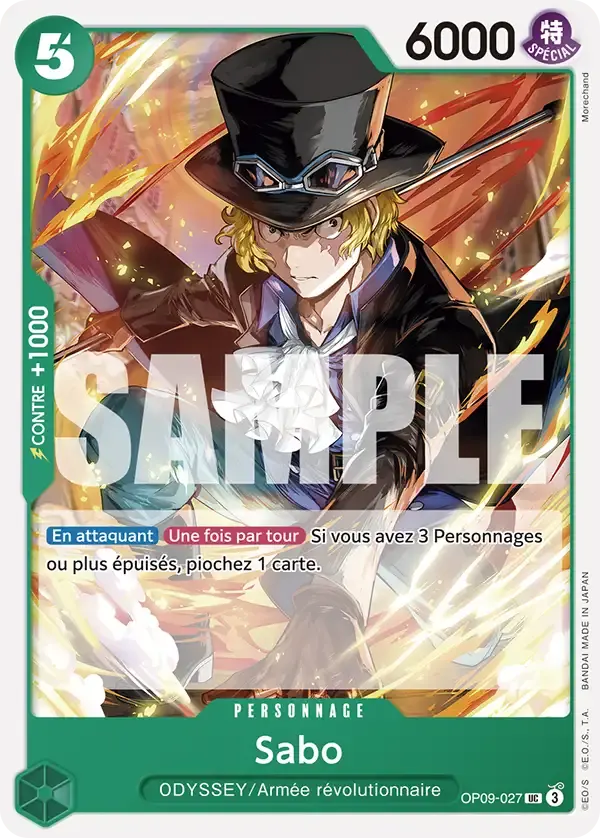 Sabo — carte One Piece TCG OP09-027 (Les Nouveaux Empereurs)