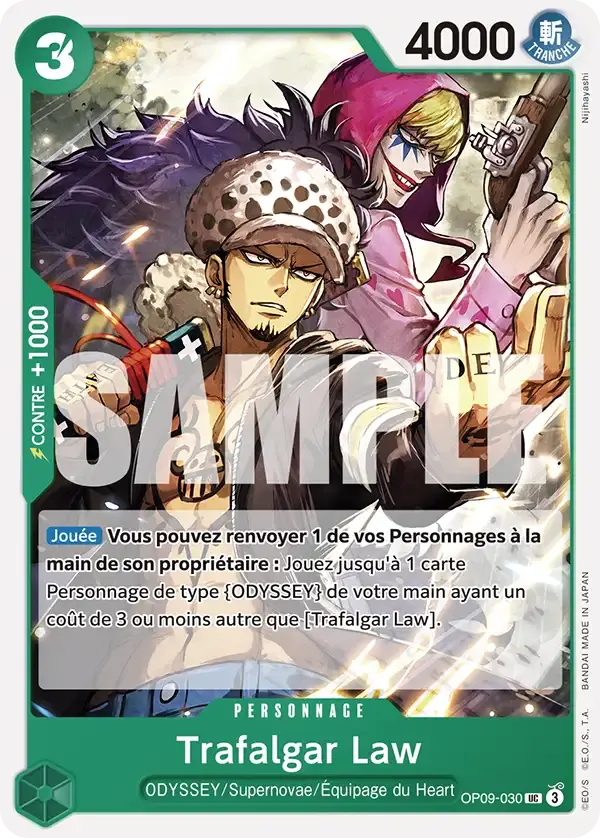Trafalgar Law — carte One Piece TCG OP09-030 (Les Nouveaux Empereurs)