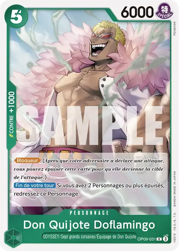 Don Quijote Doflamingo — carte One Piece TCG OP09-031 (Les Nouveaux Empereurs)