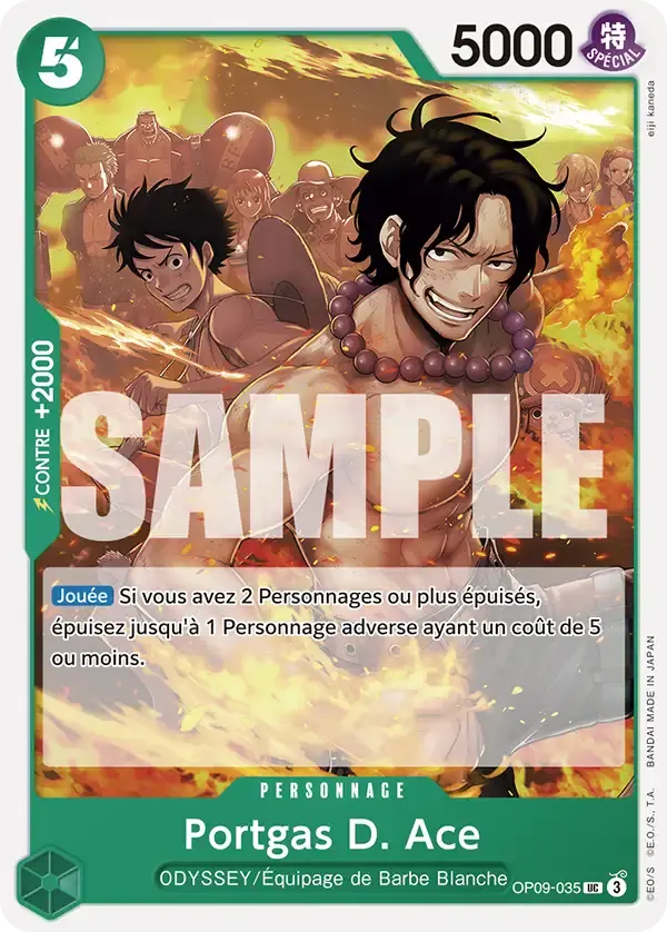 Portgas D. Ace — carte One Piece TCG OP09-035 (Les Nouveaux Empereurs)