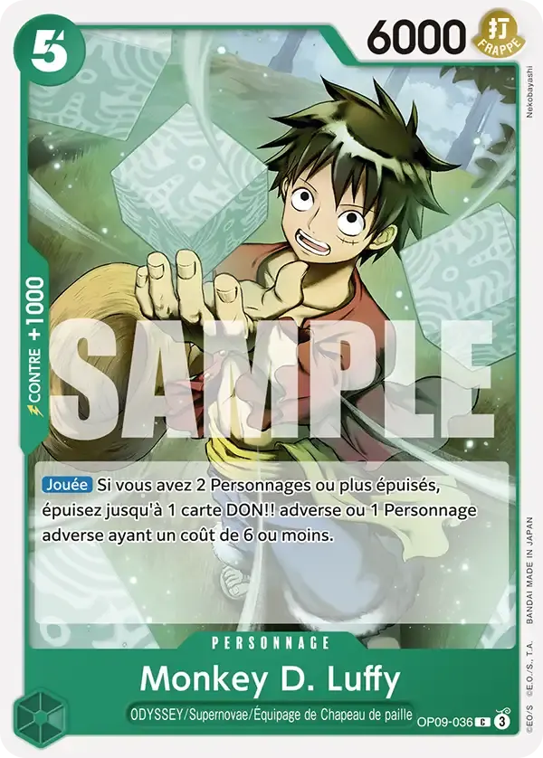 Monkey D. Luffy — carte One Piece TCG OP09-036 (Les Nouveaux Empereurs)