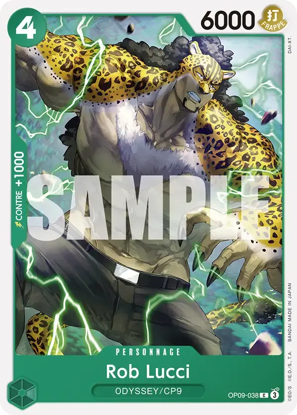 Rob Lucci — carte One Piece TCG OP09-038 (Les Nouveaux Empereurs)
