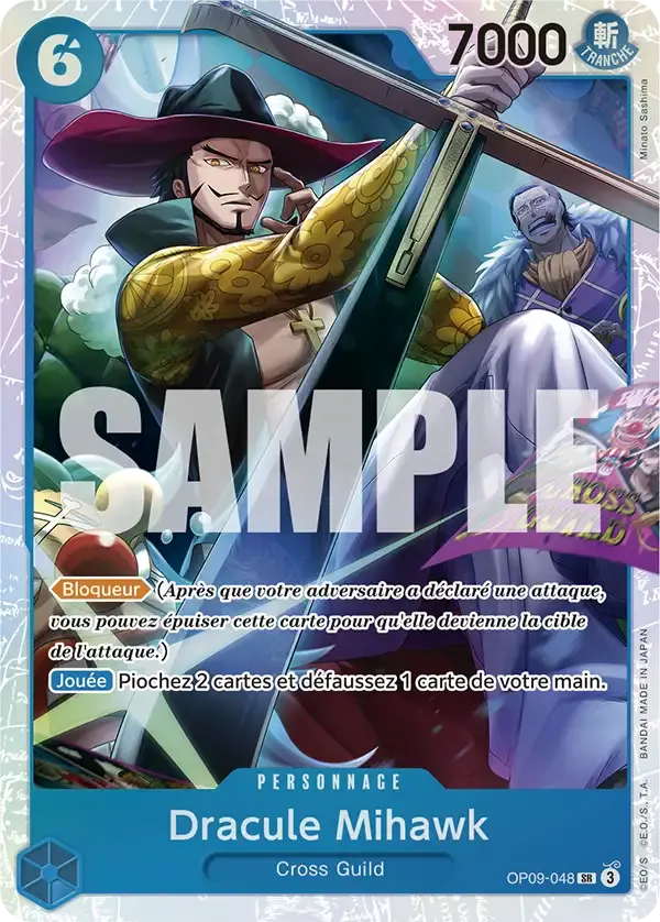 Dracule Mihawk — carte One Piece TCG OP09-048 (Les Nouveaux Empereurs)