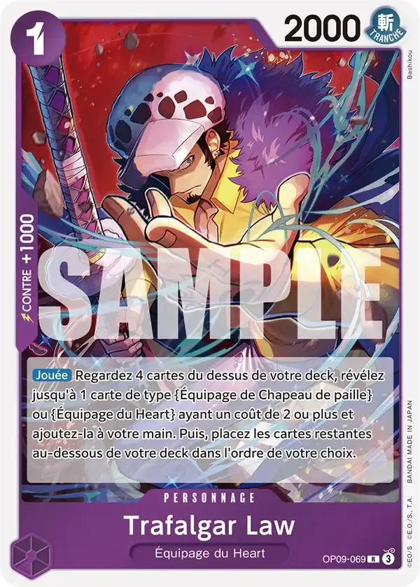 Trafalgar Law — carte One Piece TCG OP09-069 (Les Nouveaux Empereurs)