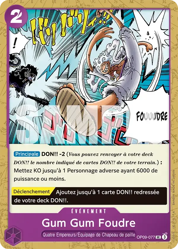Gum Gum Foudre — carte One Piece TCG OP09-077 (Les Nouveaux Empereurs)
