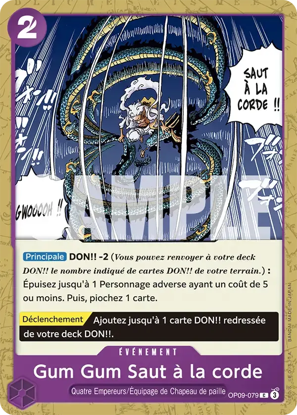Gum Gum Saut à la corde — carte One Piece TCG OP09-079 (Les Nouveaux Empereurs)