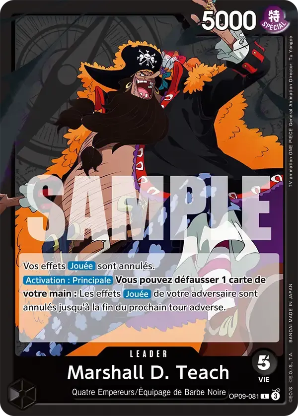 Marshall D. Teach — carte One Piece TCG OP09-081 (Les Nouveaux Empereurs)