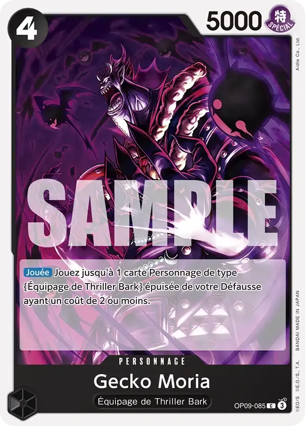 Gecko Moria — carte One Piece TCG OP09-085 (Les Nouveaux Empereurs)
