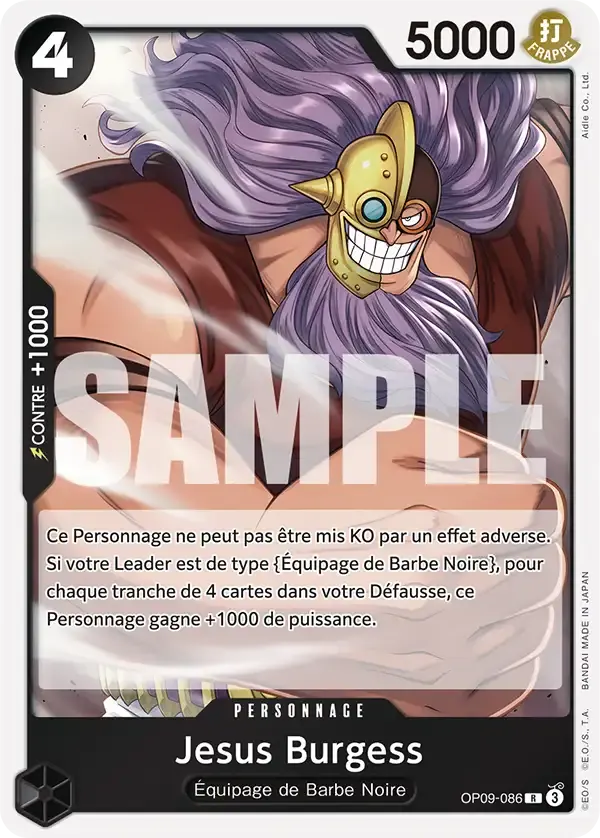 Jesus Burgess — carte One Piece TCG OP09-086 (Les Nouveaux Empereurs)