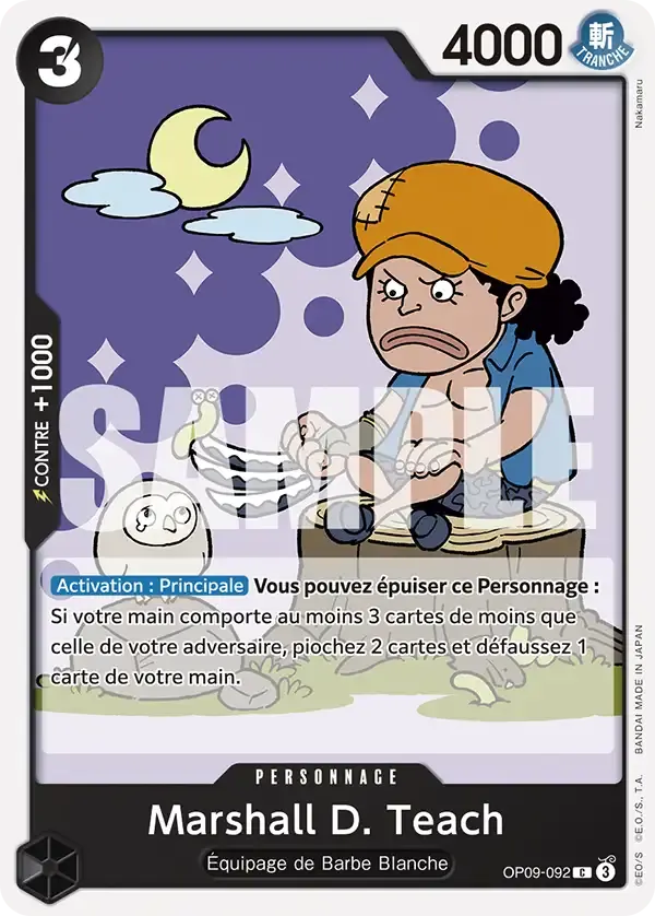 Marshall D. Teach — carte One Piece TCG OP09-092 (Les Nouveaux Empereurs)