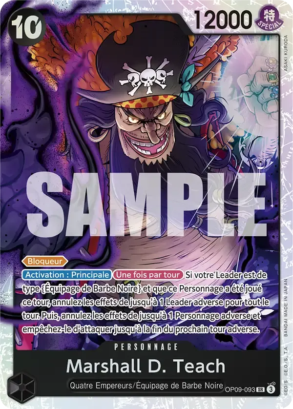 Marshall D. Teach — carte One Piece TCG OP09-093 (Les Nouveaux Empereurs)