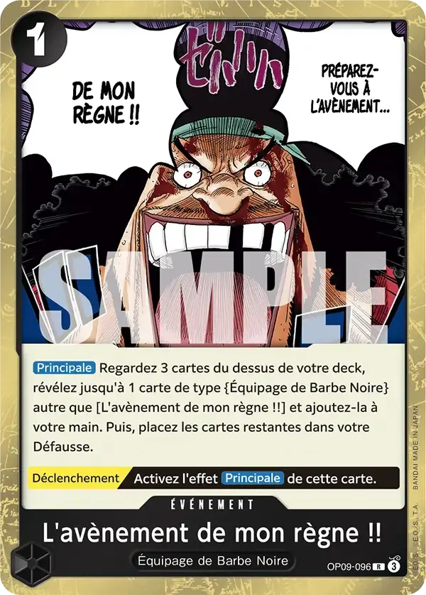 L'avènement de mon règne !! — carte One Piece TCG OP09-096 (Les Nouveaux Empereurs)