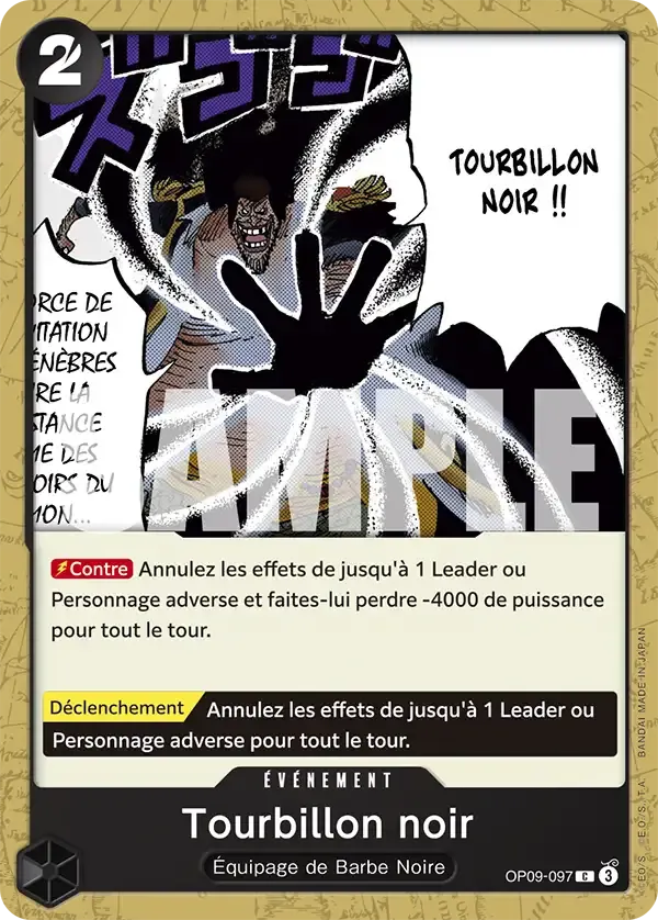 Tourbillon noir — carte One Piece TCG OP09-097 (Les Nouveaux Empereurs)