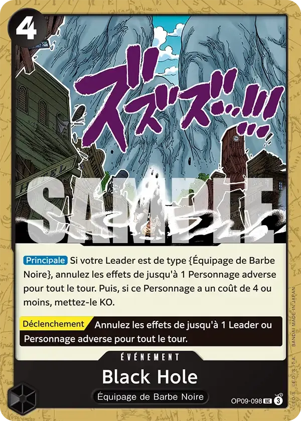 Black Hole — carte One Piece TCG OP09-098 (Les Nouveaux Empereurs)