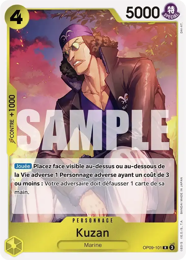 Kuzan — carte One Piece TCG OP09-101 (Les Nouveaux Empereurs)