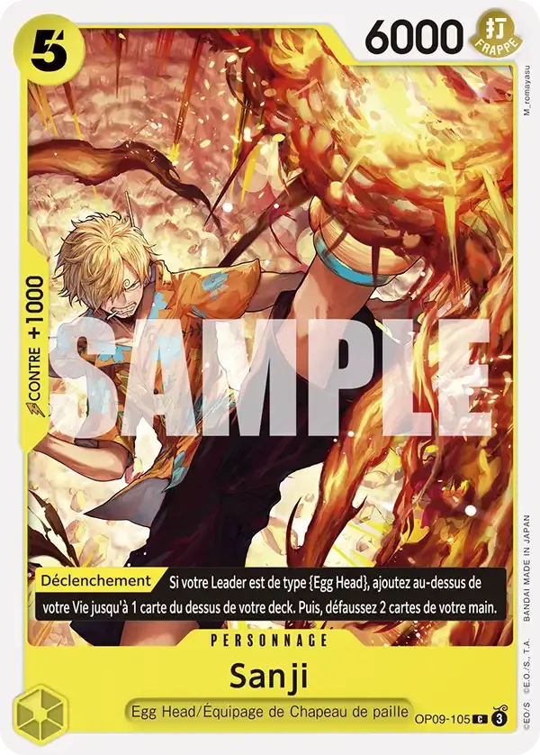 Sanji — carte One Piece TCG OP09-105 (Les Nouveaux Empereurs)