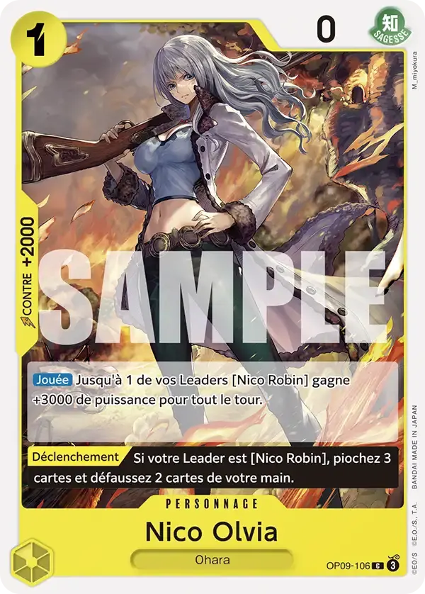 Nico Olvia — carte One Piece TCG OP09-106 (Les Nouveaux Empereurs)
