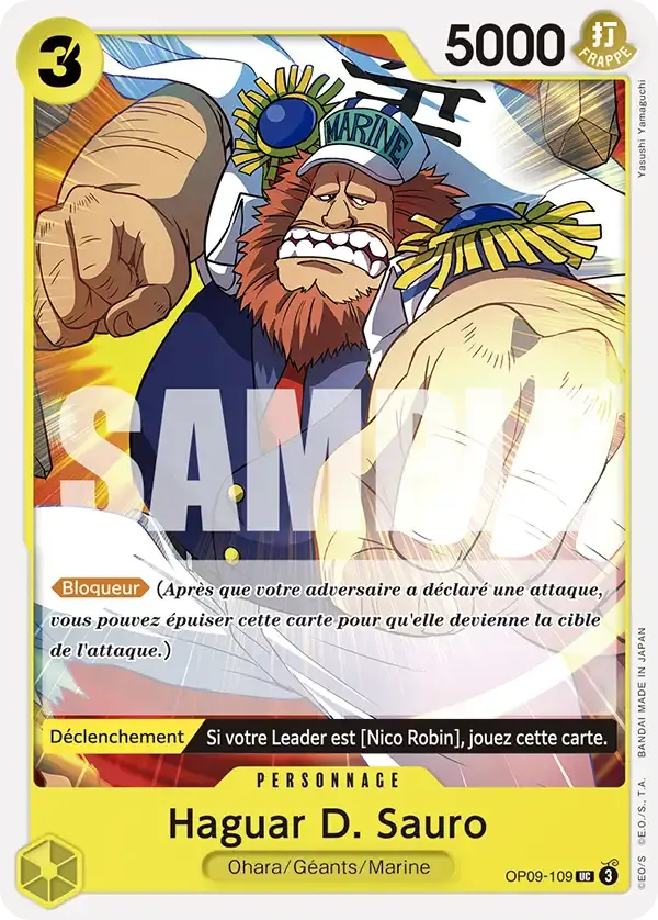 Haguar D. Sauro — carte One Piece TCG OP09-109 (Les Nouveaux Empereurs)