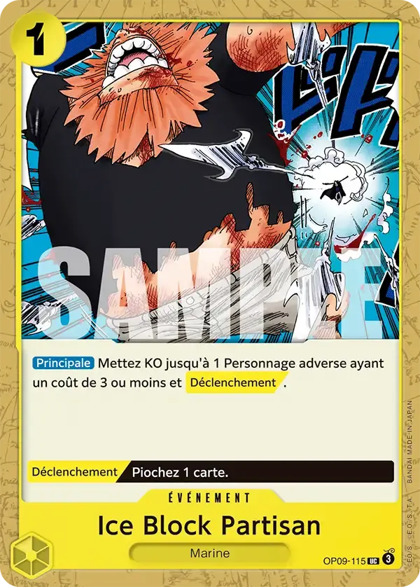 Ice Block Partisan — carte One Piece TCG OP09-115 (Les Nouveaux Empereurs)