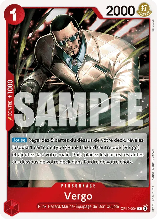 Vergo — carte One Piece TCG OP10-004 (Sang Royal)
