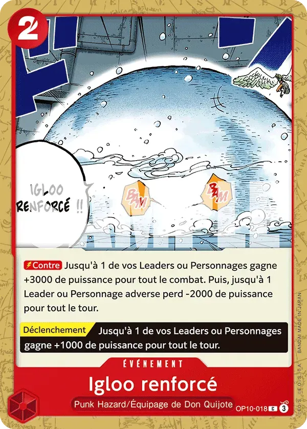 Igloo renforcé — carte One Piece TCG OP10-018 (Sang Royal)