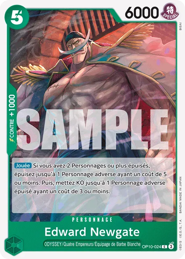 Edward Newgate — carte One Piece TCG OP10-024 (Sang Royal)