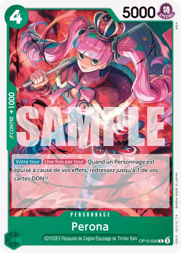 Perona — carte One Piece TCG OP10-036 (Sang Royal)