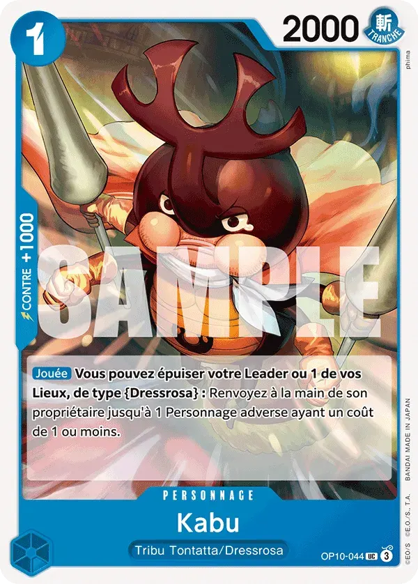 Kabu — carte One Piece TCG OP10-044 (Sang Royal)