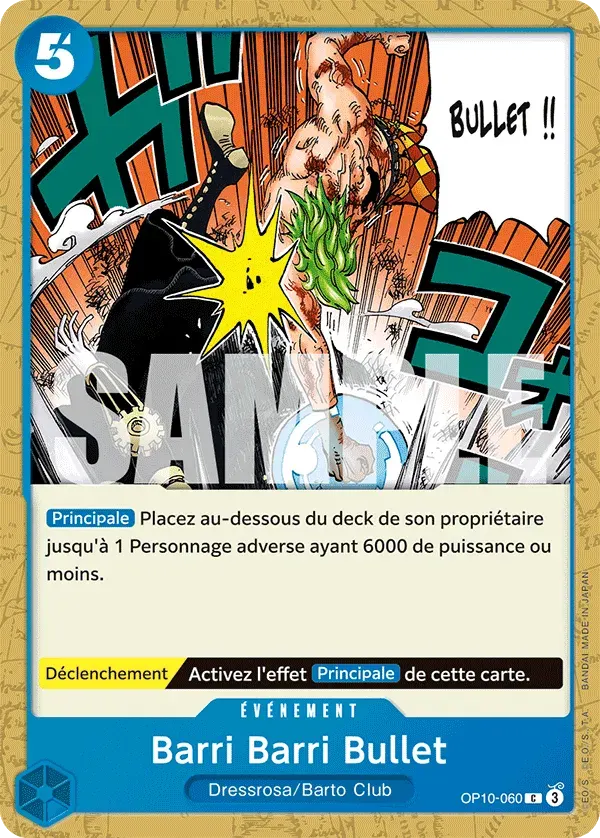 Barri Barri Bullet — carte One Piece TCG OP10-060 (Sang Royal)