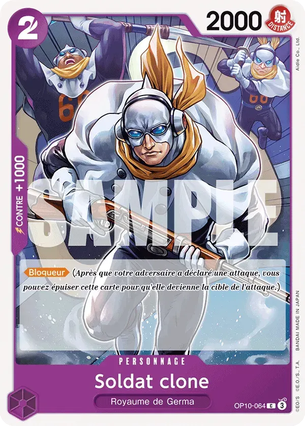 Soldat clone — carte One Piece TCG OP10-064 (Sang Royal)