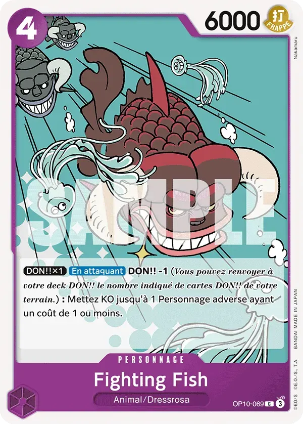 Fighting Fish — carte One Piece TCG OP10-069 (Sang Royal)